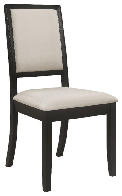 Coaster Louise Upholstered Fabric Dining Chairs in Cream