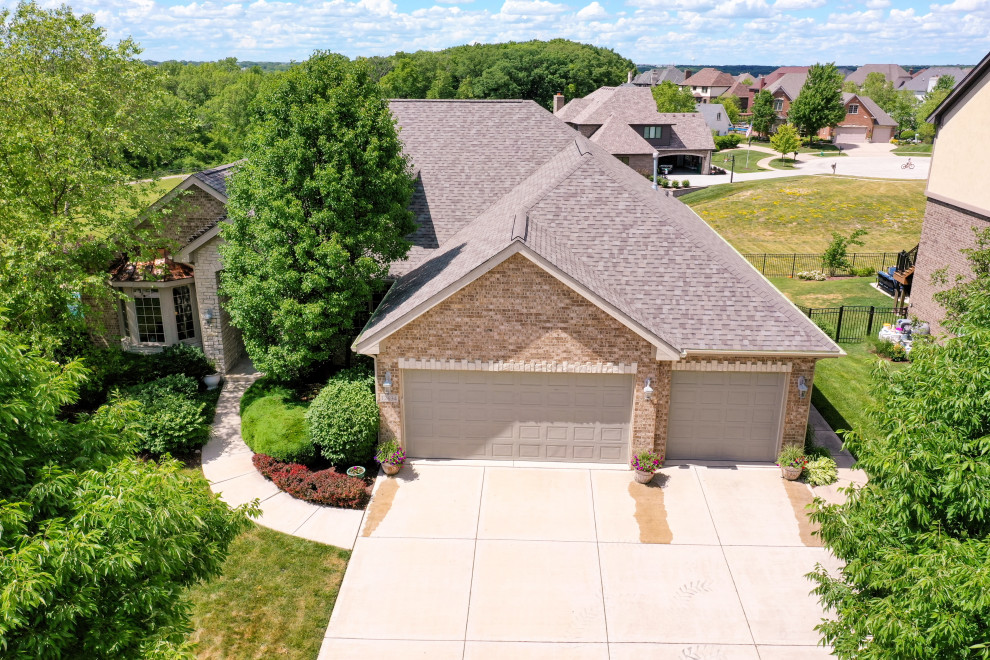 Lemont roof Traditional Exterior Chicago by Lang Home Exteriors