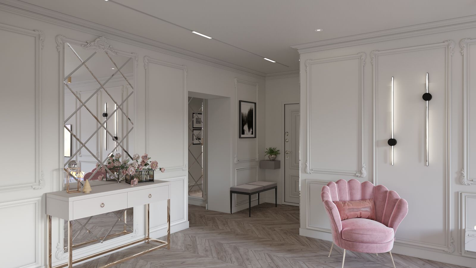 Interior design of a 3-room apartment Zaporozhye