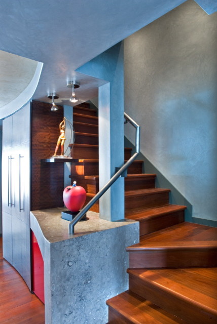 Wine Room for a Private Residence contemporary-staircase