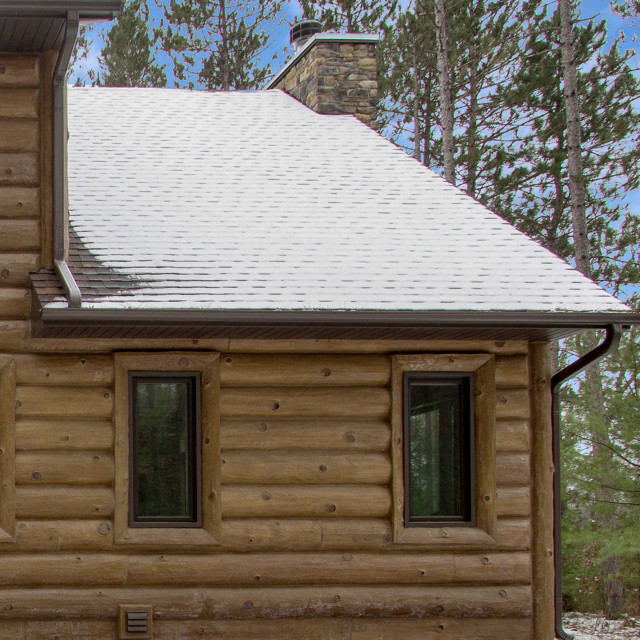 Concrete Log Siding Homes montagne-facade
