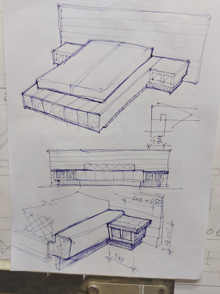 кровать из крупного бруса