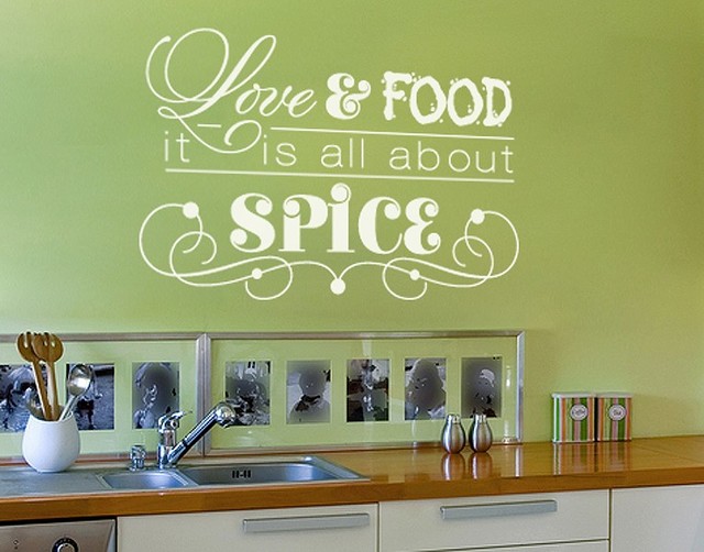 love & food kitchen wall decals, sticker, mural vinyl art home decor