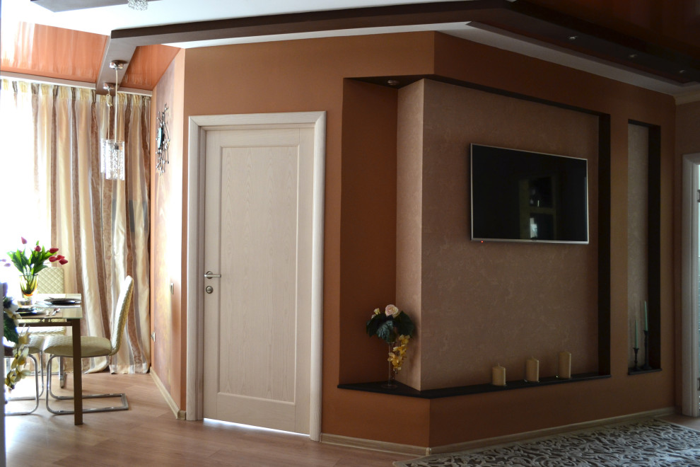 Теплые оттенки - гостиная