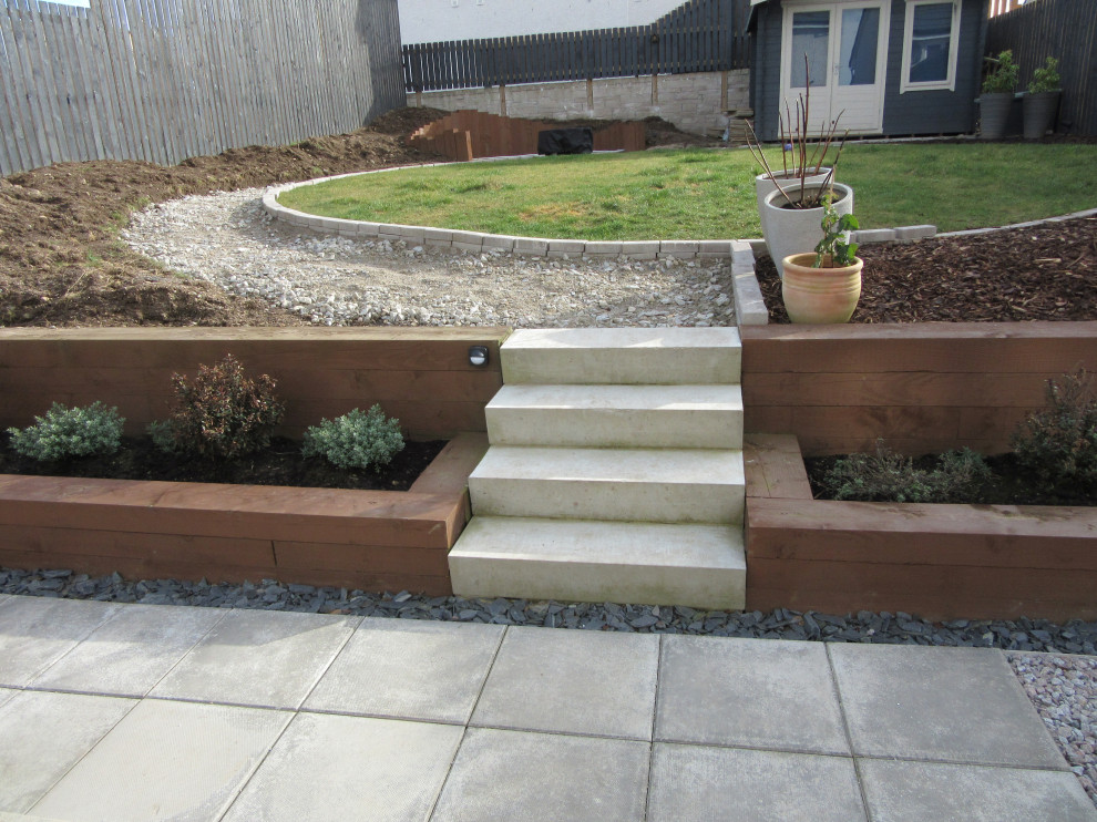 Photo of a medium sized contemporary back formal partial sun garden for summer in Other.