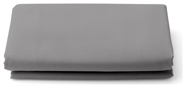 Organic Cotton Flat Sheet, Dark Gray, Queen, 96"x105"