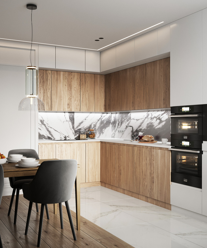 Светлая квартира с древесными мотивами