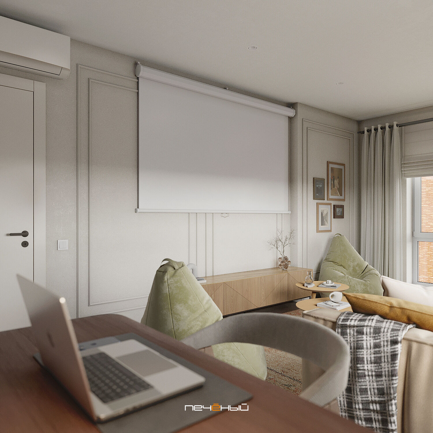 2025 Дизайн 4-комн. квартиры 112 м² в современном стиле, Москва, ЖК Барклая  6