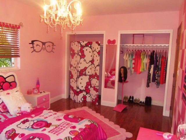 Hello Kitty Girl S Bedroom Traditional Kids Miami