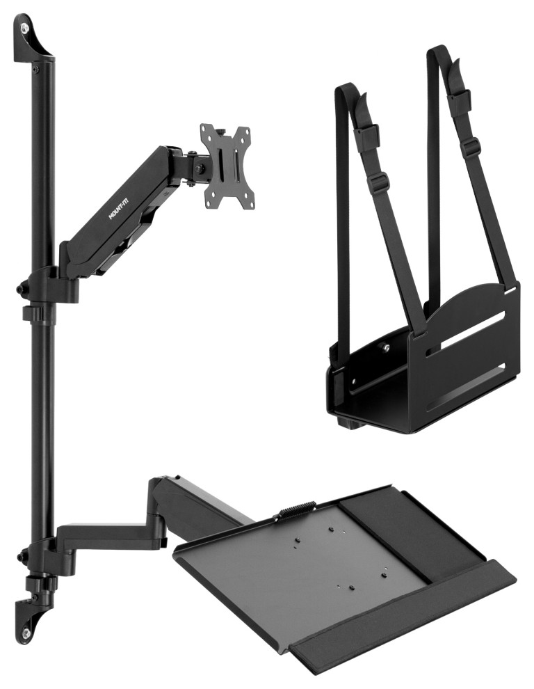 Monitor Wall Mount Workstation by MountIt! Contemporary Desks And