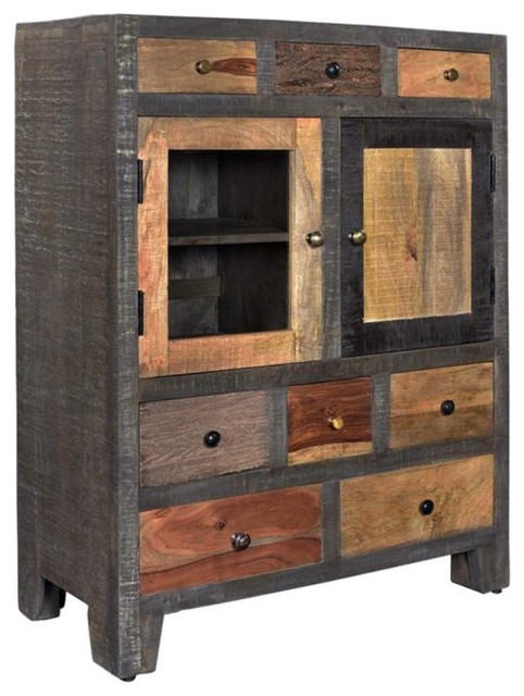 Woodland Eight Drawer 2 Door Cabinet Rustic Storage Cabinets By Hedgeapple Houzz Woodland Eight Drawer 2 Door Cabinet, Rustic Storage Cabinets