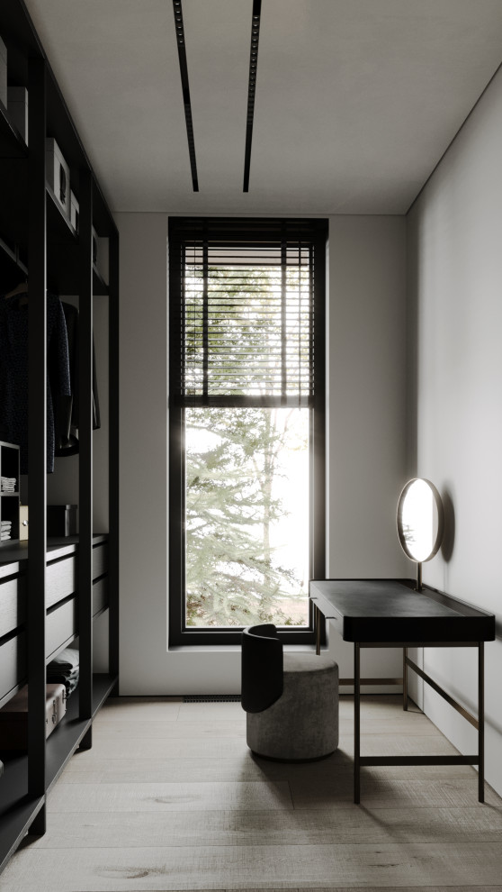 Гардеробная из проекта загородного дома The CUBE