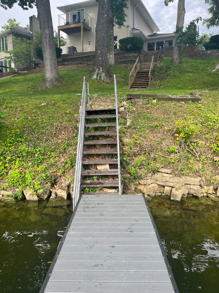 Adjustable Dock Landing, Steps & Patio