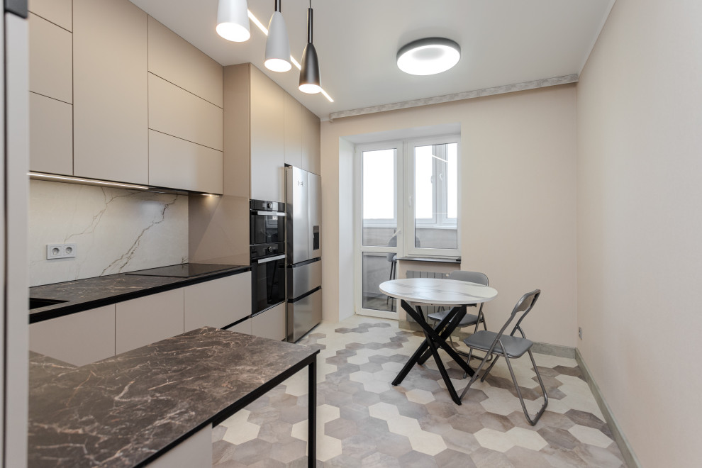 Кухня современная с компакт ламинатом на ул. Гагарина г. Калининград