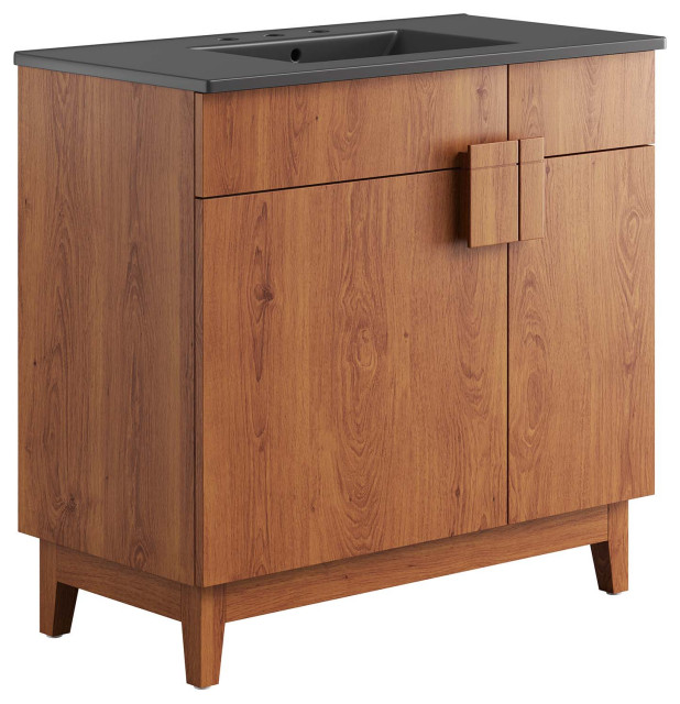 Miles 36" Bathroom Vanity Black Walnut Transitional Bathroom