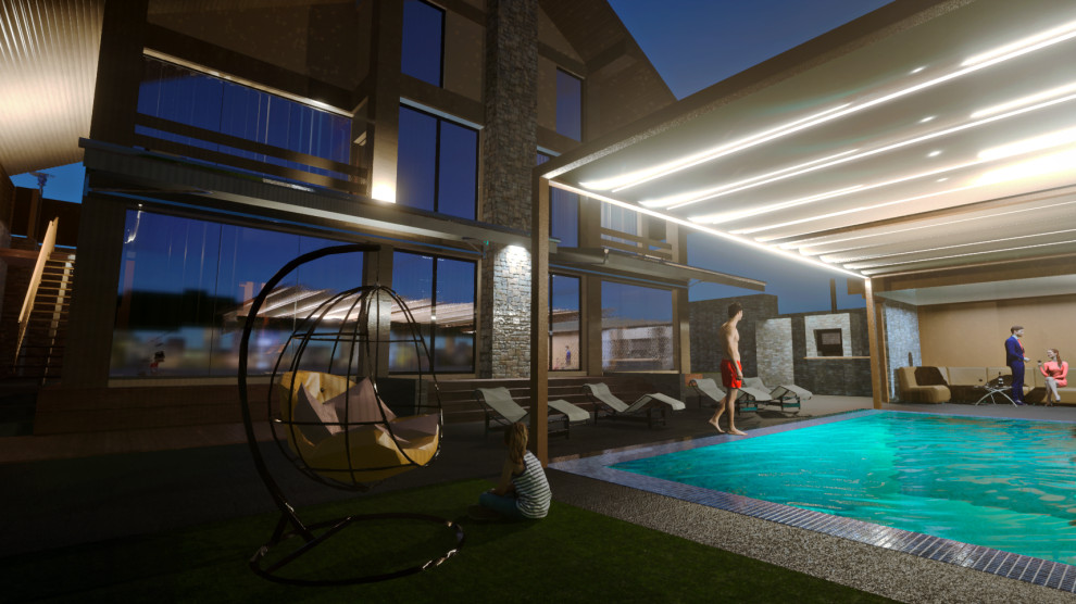 Планировки существующего коттеджа и планировка территории