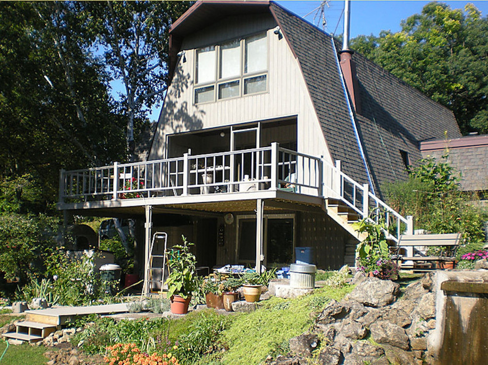 Deck - mid-sized backyard balcony deck idea with no cover