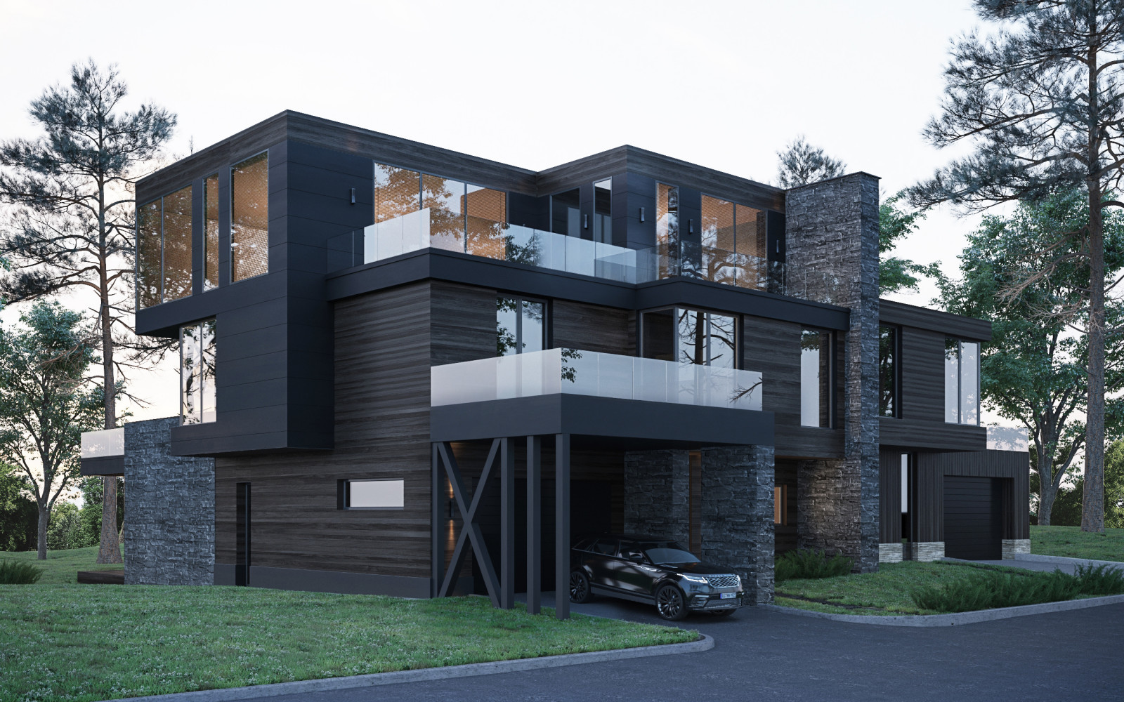 Дуплекс на две семьи , общей площадью 800м2