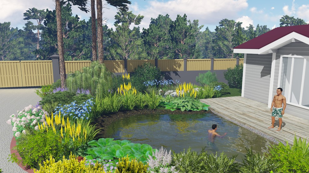 Сад со сложным рельефом