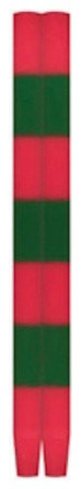 Ana Candles - Striped Holiday Tapers Red-Holly