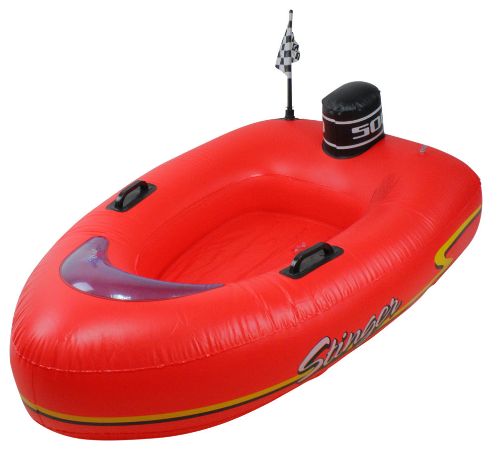 48-Inch Inflatable Red and Black Stinger Speedboat Swimming Pool Raft ...