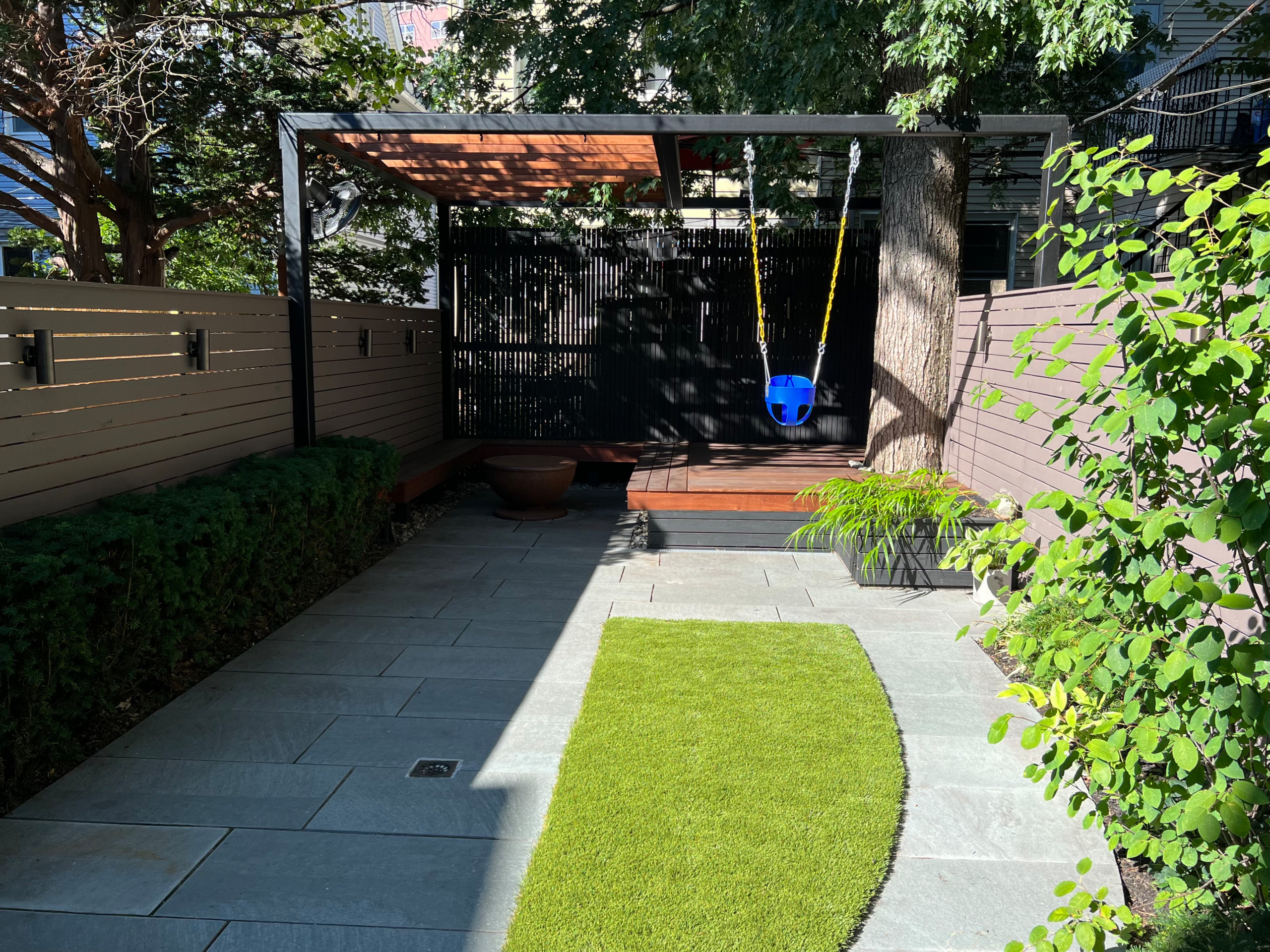 Shady Garden Deck and Pergola Renovation