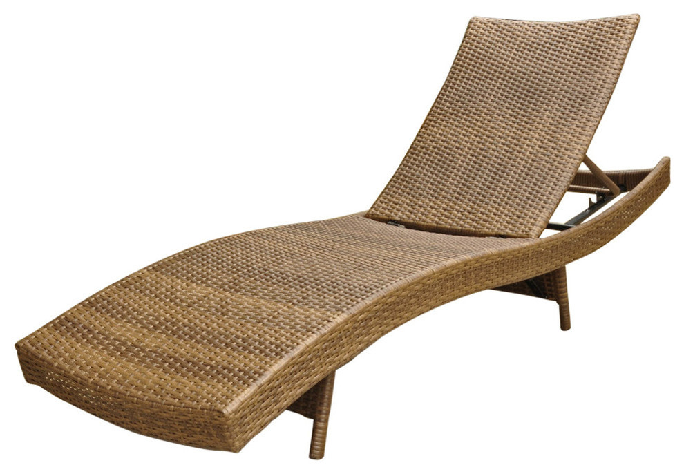 Wicker Resin/Aluminum Multi-Position Patio Chaise