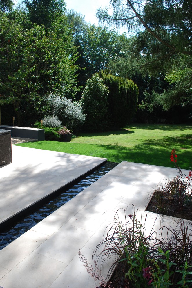 Mid-sized contemporary garden in Sussex.