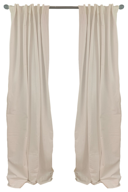 108 Inch Milky Ivory Solid Color Curtain Panel Pair 100 Cotton Linen Contemporary Curtains By The Inspiring Home Ivory Solid Color Curtain Panel Pair