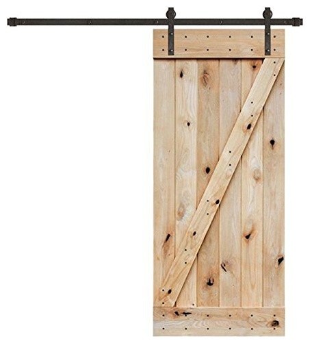 Tms 6 6ft Dark Coffee Sliding Barn Door Hardware Set W 36 Wide Tms 6 6ft Dark Coffee Sliding Barn Door Hardware Set W 36 Wide Wooden Slab Transitional By 4easy Inc
