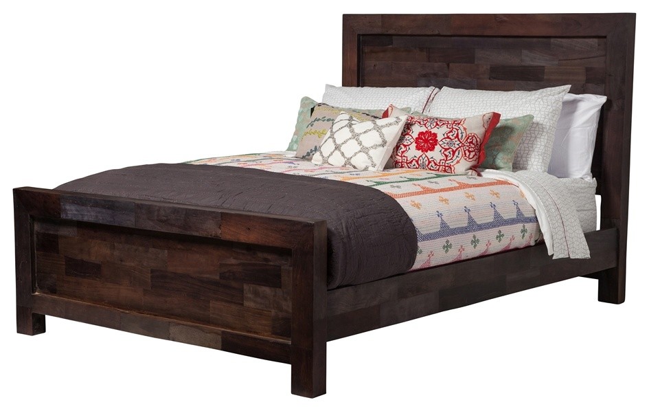 Brownstone Reclaimed Mango Wood Queen Bed Frame Rustic Panel Beds By The Khazana Home Austin Furniture Store