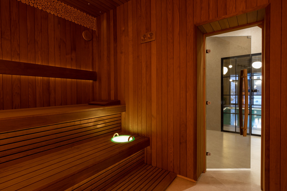 Реализованный проект банного комплекса на территории частного дома