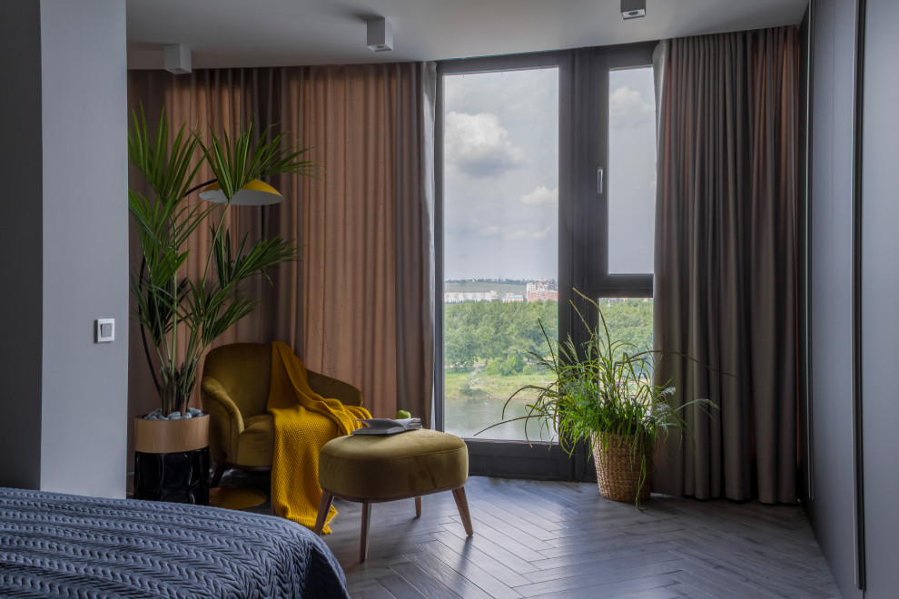 Мастер-спальня видом на Енисей