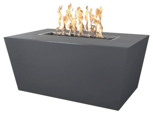 Mesa 24 Gray Powder Coated Steel Match Lit Fire Pit