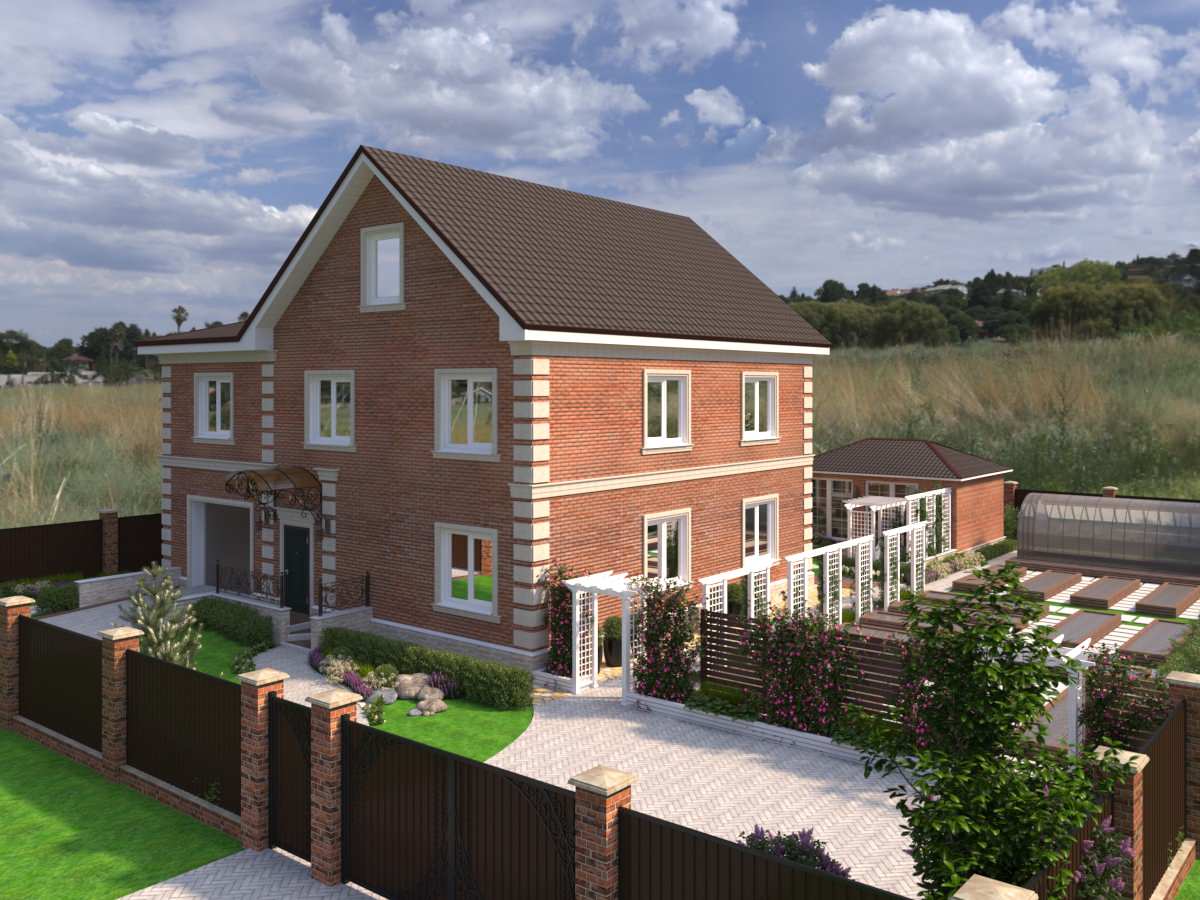 Ладшафтный дизайн участка с частным домом