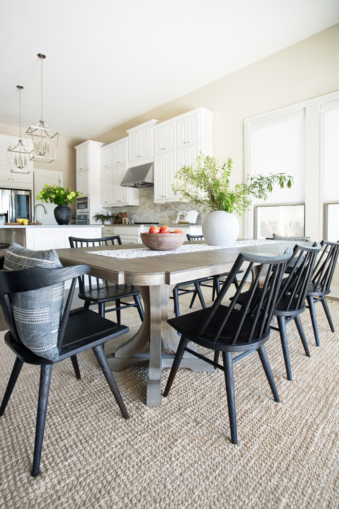 Transitional dining room photo in Austin
