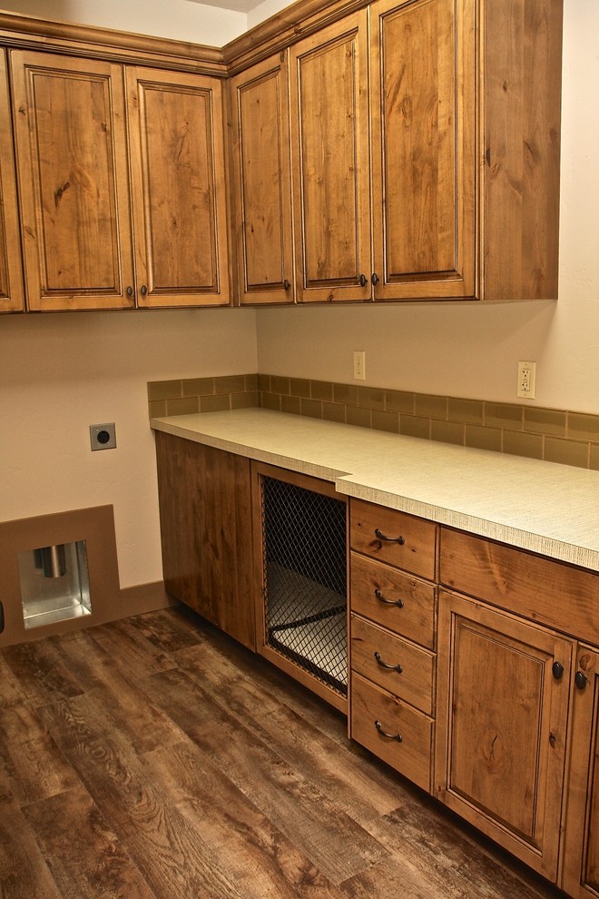 Design ideas for an arts and crafts laundry room in Boise.
