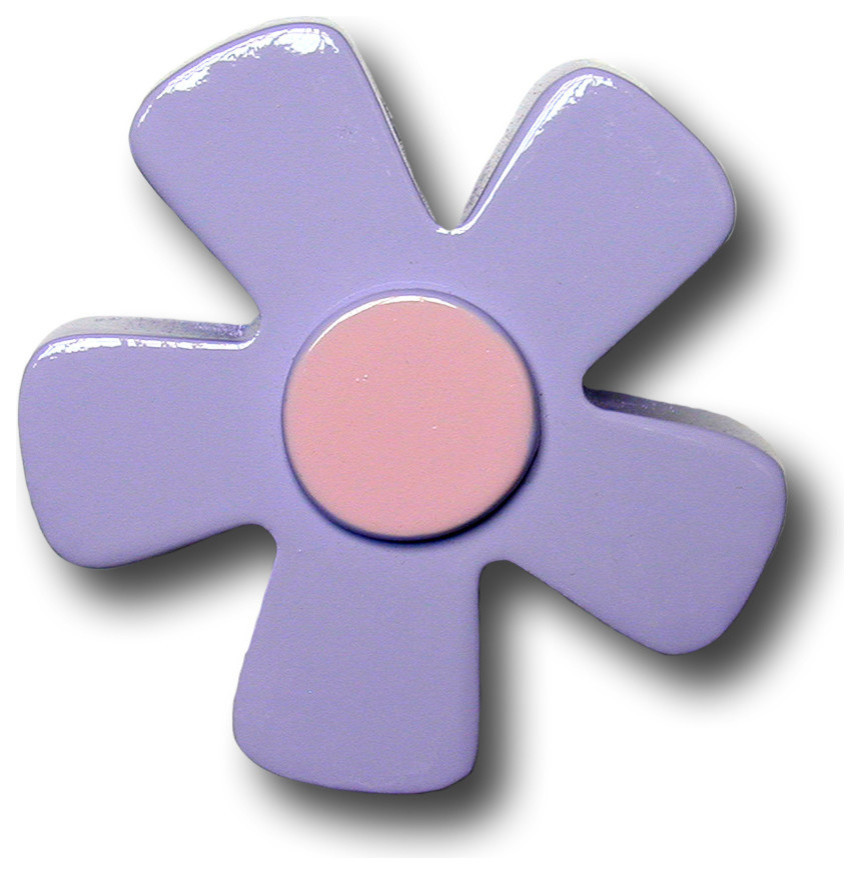Pastel Daisy Wooden Drawer Pull Traditional And Drawer