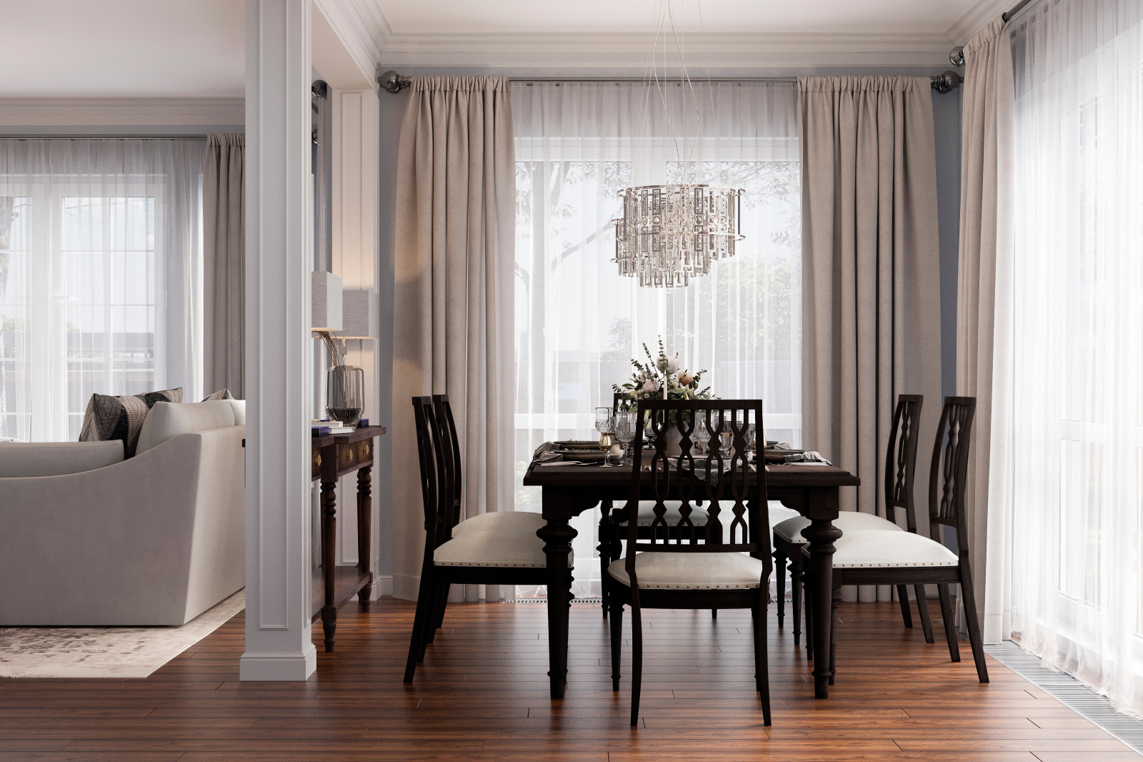 Загородный дом в американской классике для звездного клиента