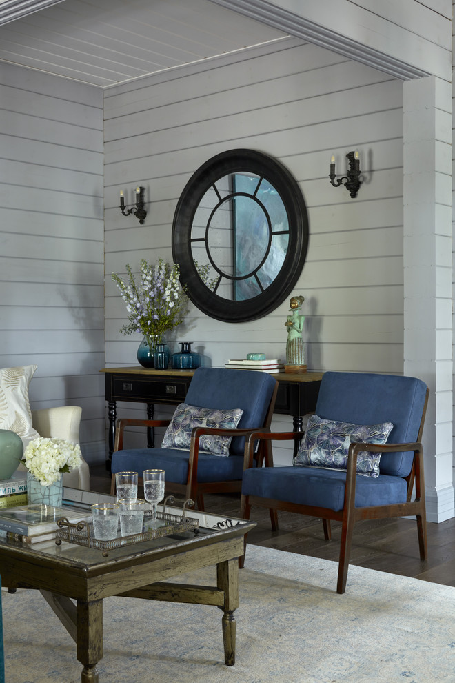 Гостиная в доме из бруса