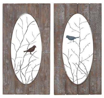 Wooden Assorted Set of 2 Panel Wall Decor