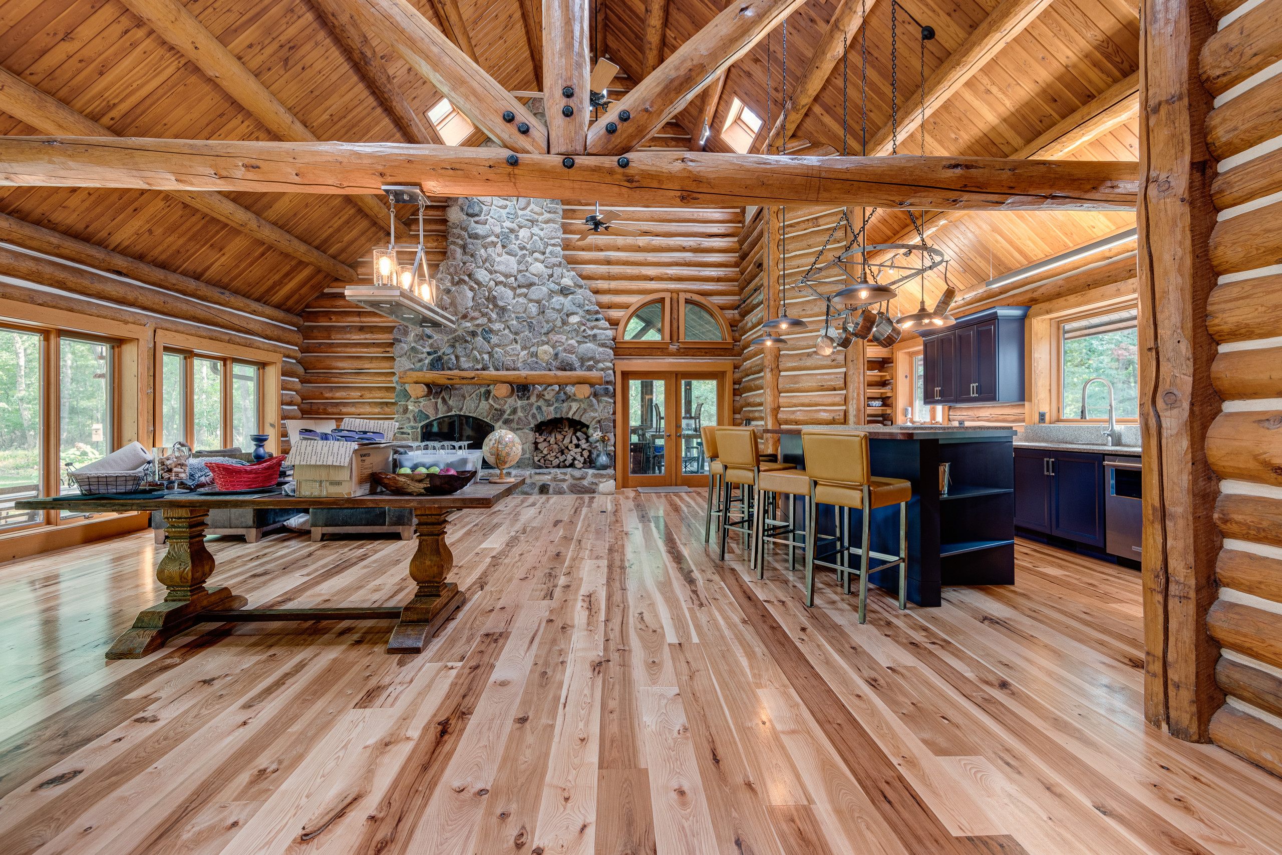 Modern Log Cabin Kitchen