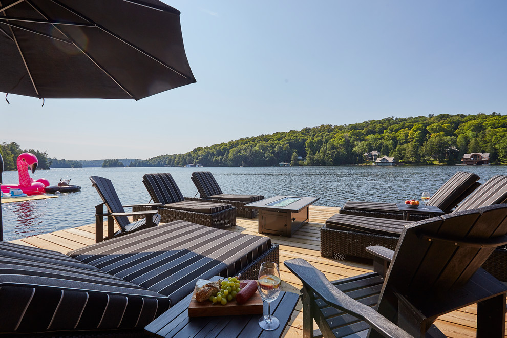 Example of a mountain style dock design with no cover
