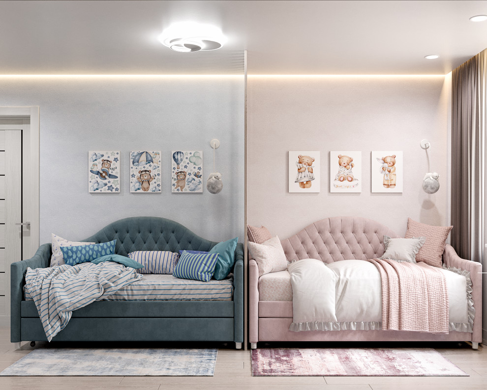 Дизайн-проект детских комнат для семьи с 4-мя детьми