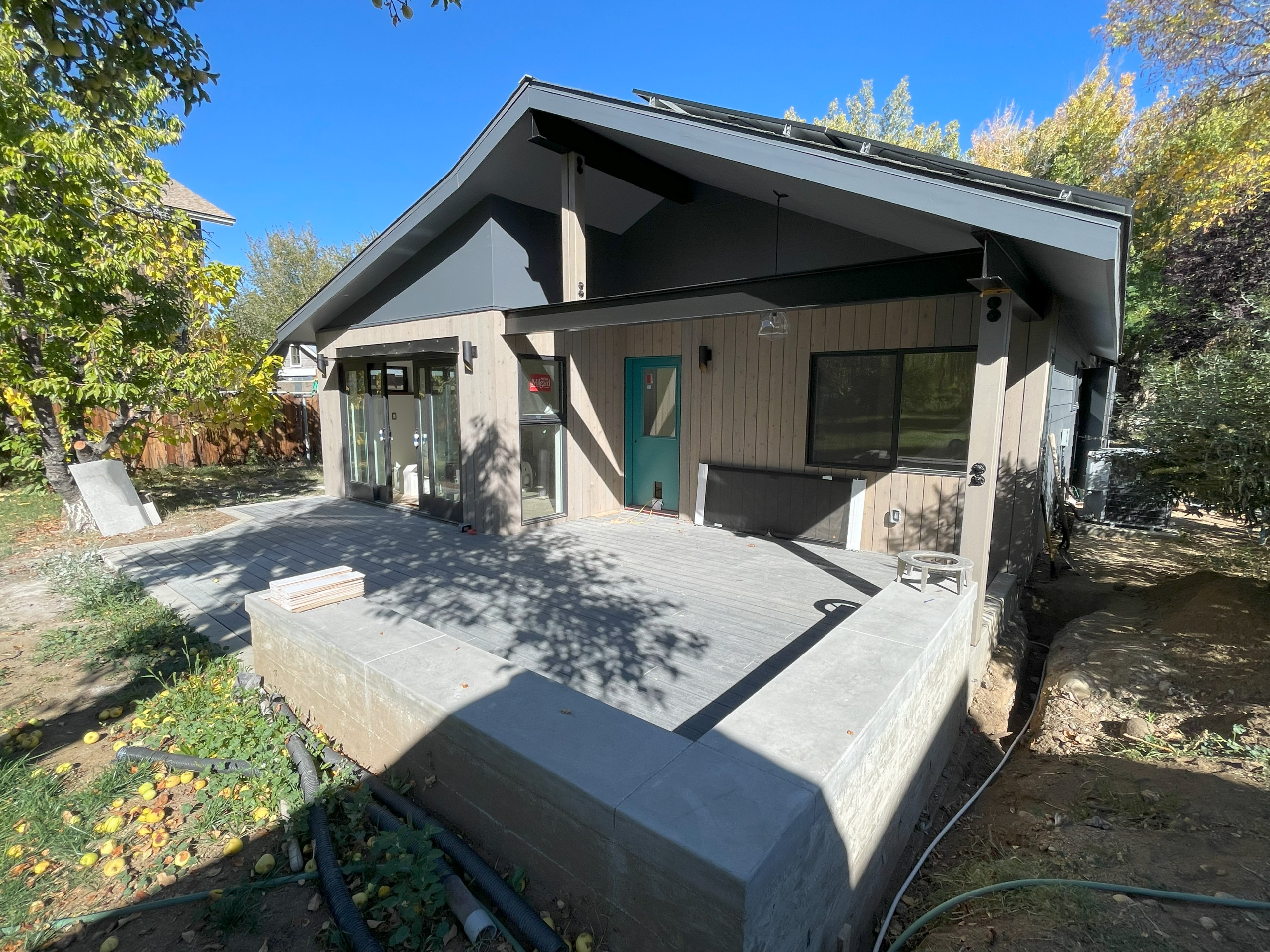 Rear Patio with integrated bench