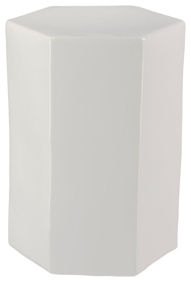 Porto Ceramic Indoor/Outdoor Side Table, Small Contemporary Outdoor