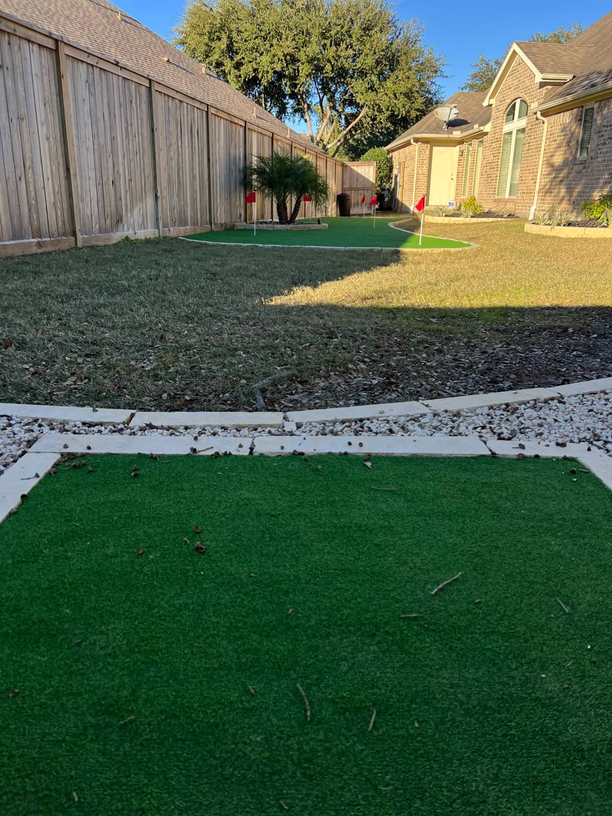 Putting Green, Backyard Paradise and Front yard Makeover in Fulshear!