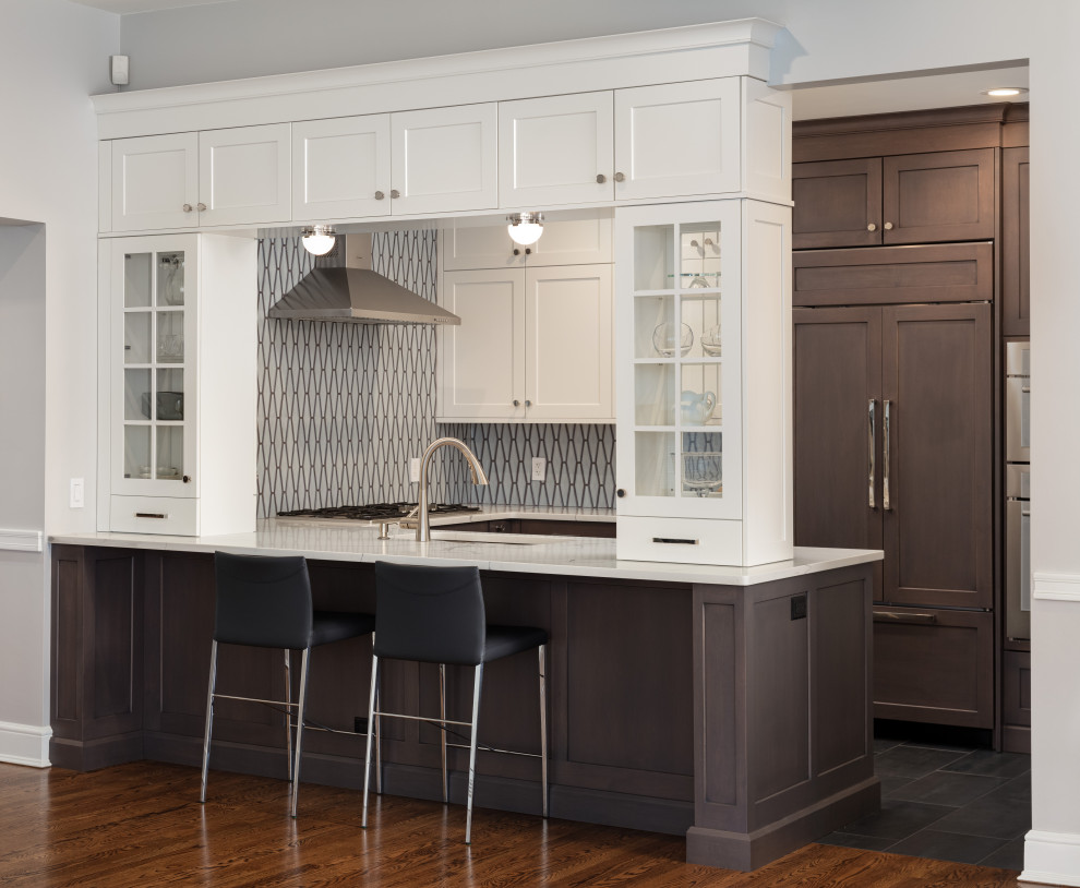 Example of a transitional kitchen design in Providence