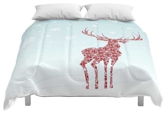 Society6 Christmas Comforter Contemporary Comforters And