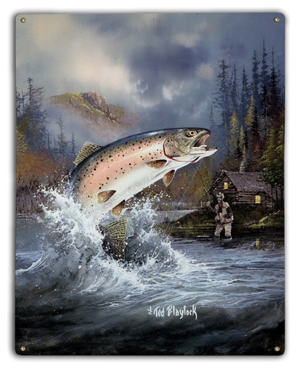 Trout, Classic Metal Sign